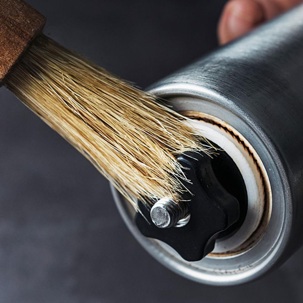 Handle Soft Bristles Natural Espresso Cleaner Cleaning Tool Pastry Brush Coffee Grinder Brush