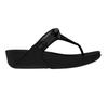 FitFlop Womens/Ladies Lulu Glitter Bow Leather Toe Post Wedge Sandals