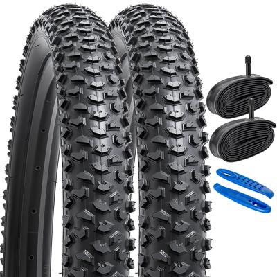 YunSCM 2-Pack, 20-inch 2.125 Bicycle Tires, 20x2.125 57-406 + Tube, American Valve 32mm + Tire Lever, Suitable for 20-inch 2.125 Children's Bicycles,