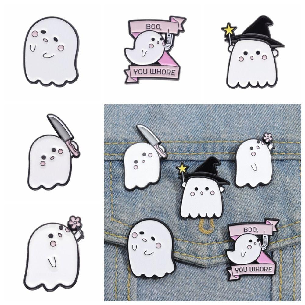 Cartoon Kleiner Geist Brosche Zink Zinklegierung Niedlich Halloween Dekoration