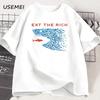 Eat The Rich T-Shirt Unisex Unisex Lustiges Baumwoll-Kurzarm-T-Shirt Streetwear Bedrucktes T-Shirt Lässige Lustige Oberteile Herrenkleidung