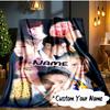 Custom Name Star Collage K-pop Blanket  Ideal Bedding Blanket Perfect for Travel, Camping, Living Rooms, Offices, Sofas, Fan Christmas gift