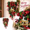Christmas Wreath with Red Berries and -Down for Outdoor Front Door Hanging Decor
