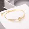 CAOSHI Delicate Adjustable Bracelet for Women Two Color Available Cubic Zirconia Daily Wearable Jewelry Shiny Party Accessories