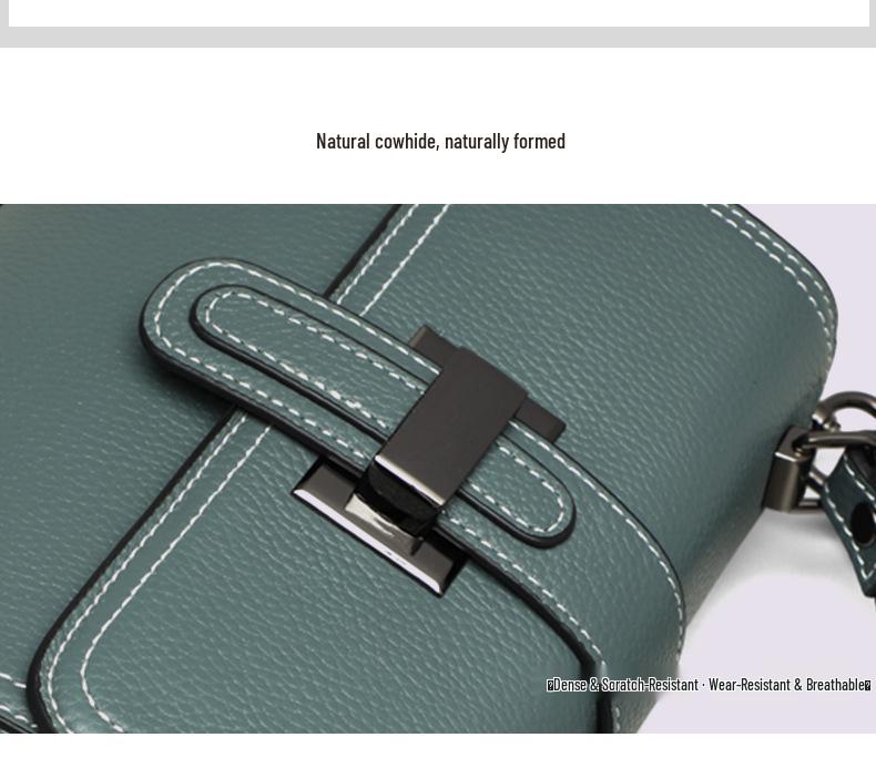 2026 Trendy Women's Genuine Leather Crossbody Bag - Versatile Autumn Handheld Shoulder Square Bag
