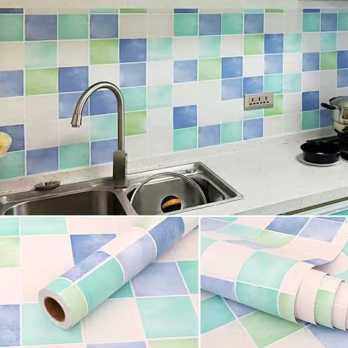 Oil Proof Sticker, High-temperature Resistant Wall Sticker, Waterproof and Moisture-proof Wallpaper, Self-adhesive Sticker, Aluminum Foil Paper