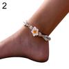 Bohemian Woven Shell Flower Ankle Bracelet Handmade Women Beach Foot Jewelry