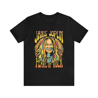 T-shirt Vintage Psychedelic Rock Janis Joplin, « Piece Of My Heart », T-shirt Unisexe Woodstock Gi
