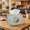 1pc Vintage Floral Classic Tissue Box, Botanical Flower Illustration Perfect for Outdoor Gatherings, Daily Desktop Use, And Suitable for Bedrooms, Liv