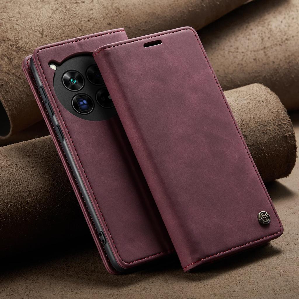 CaseMe  Retro Matte Leather Phone Case for OnePlus 13 OnePlus13 12 11 5G Shockproof Anti-fall Flip Wallet Stand Card Cover