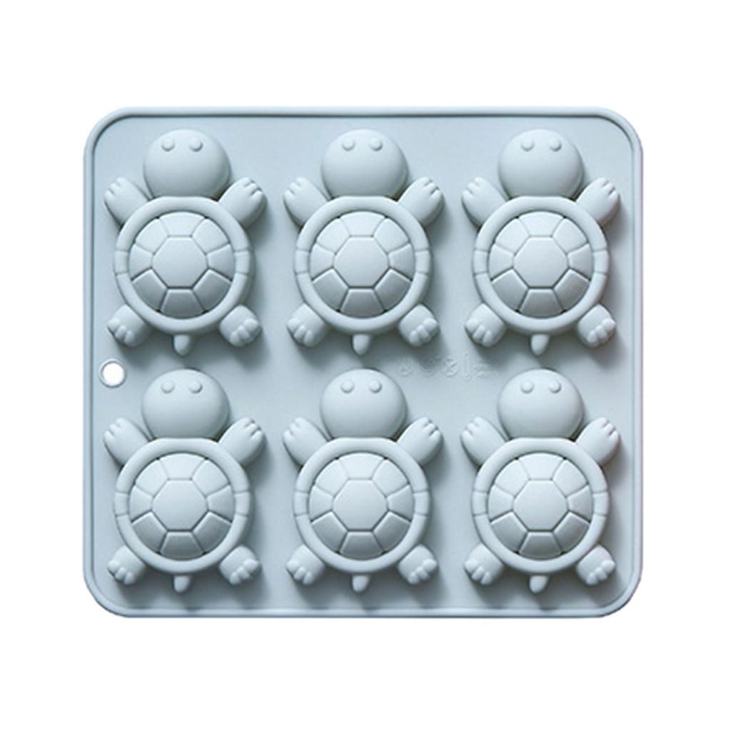 6 håligheter Stor sköldpadda Moussetårtsform Livsmedelskvalitet Silikon Chokladdessert Bakform Familjesammankomst Bakverk
