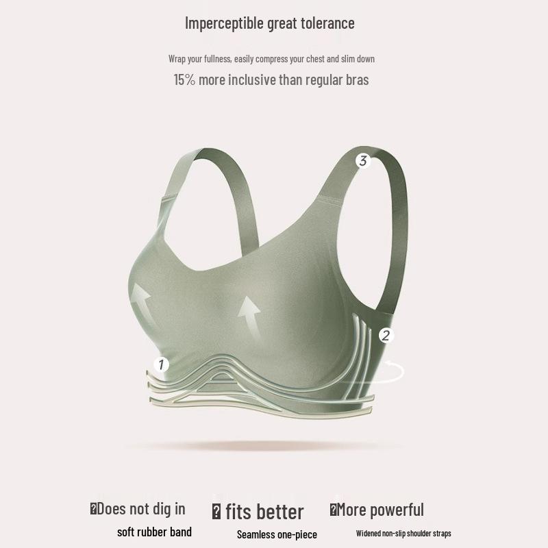 Women's Plus Size Seamless Sports Bra: Anti-Sagging, No Underwire, Slimming Design for Large Busts