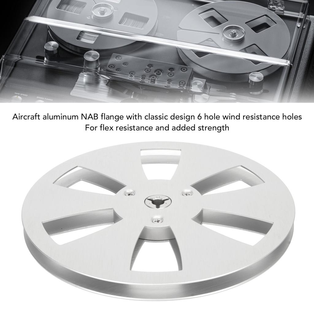 Empty Takeup Reel 1/4 7 Inch Empty Reel Aluminum Alloy 6 Hole Open Reel Sound Tape Empty Reel Opening Machine Part