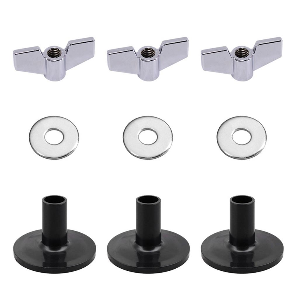 18Pcs Cymbal Sleeve Base Felt Pad Set Washers Wing Nuts Kit For Drum Accessories