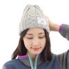 Knitted Hat Made of Alpaca Light [Highland 2000] 80% (free Size, Gray)