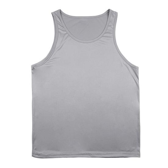 Men Vest Slim Fit Sleeveless Round Neck Summer Camisole Pure Color Racerback Design Summer Sport Vest
