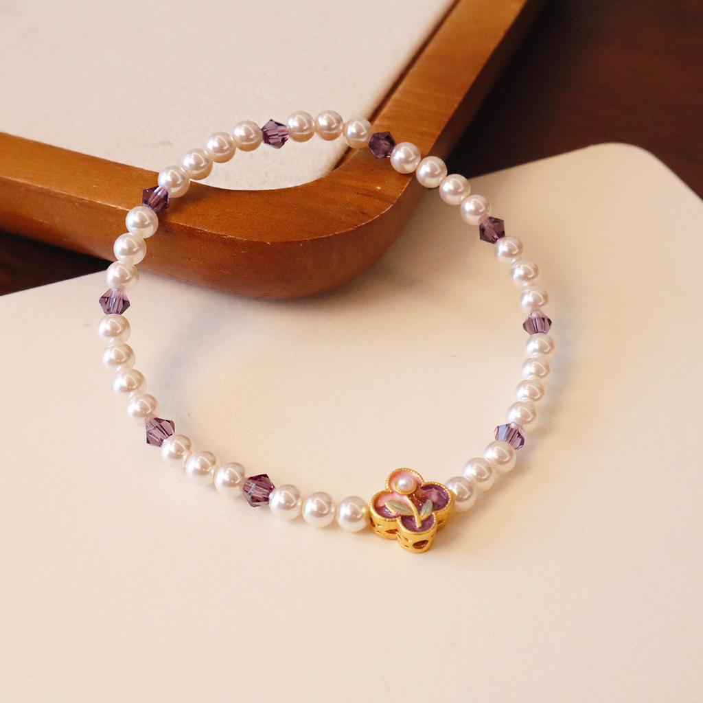 Temperament Jewelry, Natural Amethyst Bracelet, Strawberry Crystal Light Luxury Bangles Women Fashion Jewelry Accessories Gift