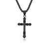 Vintage Punk Titanium Steel Cross Necklace Men's Niche Personality Trend Wear Stainless Steel Pendant Accessories