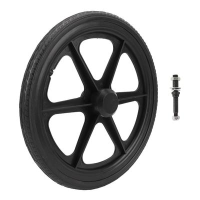 Wheelchair Rear Wheel Replacement Street Tire with Screw Parts Accessories Dia 35cm Black