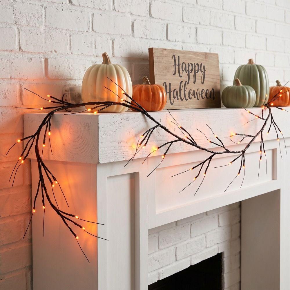 Outdoor Waterproof Halloween Ghost Festival Lighting Spider Twig Lights Outdoor Decoration