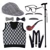 Grandpa Costume Set Old Man Costume Outfit Kids 100 Days of School Costume Set