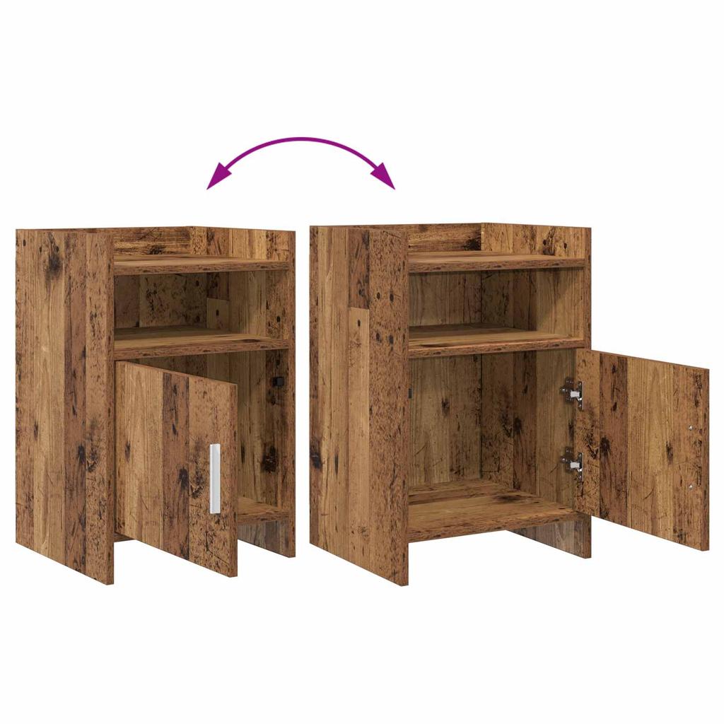 Nightstands 2 pcs Reclaimed Wood Look 40 x 36 x 60 cm Particleboard