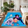 Anti‑Slip Crystal Velvet Floor Rug, Steven Universe Design Carpet for Indoor Living Bedroom Home Decoration