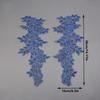 1 Pair 3D Flower Embroidery Flower Applique Polyester DIY Crafts Rose Flower Patch 16cm X 36cm Embroidery Repair Patch