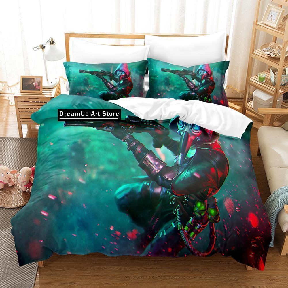 3D Game Garena Free Fire Bedding Set Quilt Cover Bed Cover with Pillowcase Twin Single Queen King Size Boys Adult Home Textile