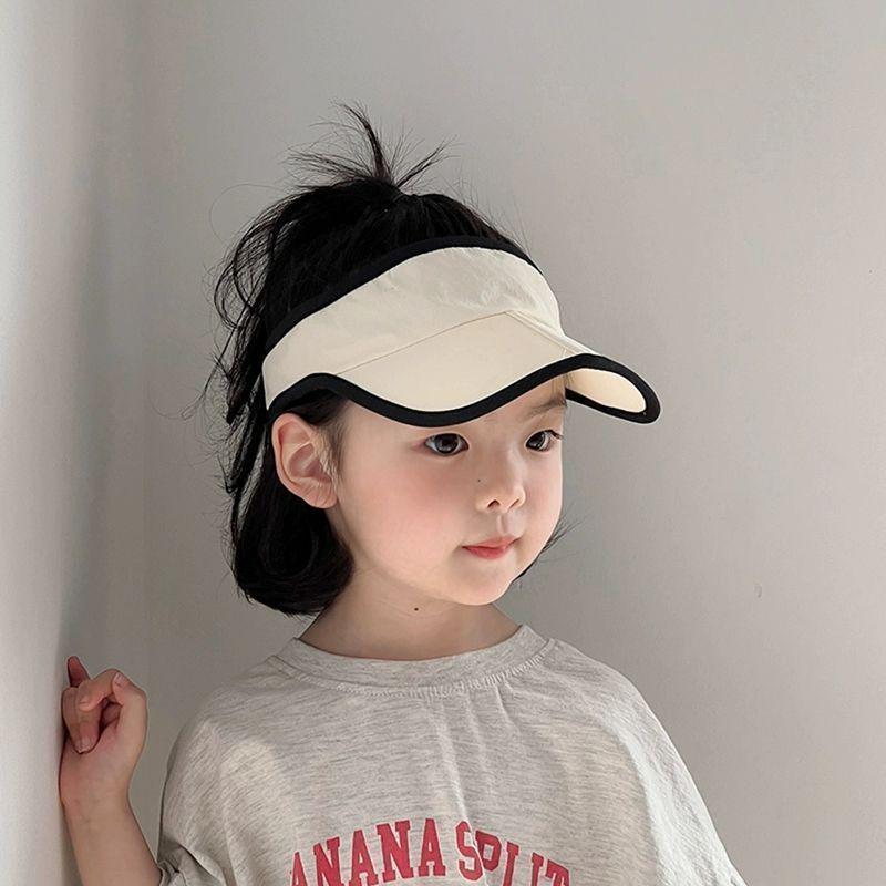 Stylish Children's Sun Visor Hat for Spring & Summer - Sun Protection & Ponytail-Friendly for Boys and Girls