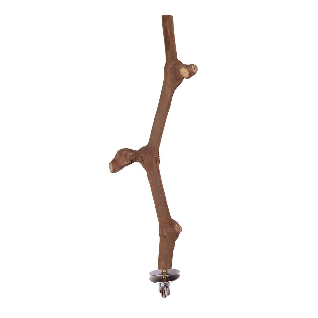 Parrot Wood Stand Stick: Bird Perch with Pepper for Claw Grinding and Climbing.