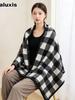 Multifunctional Shawl Blanket: Thickened Poncho for Office Napping, Leg Covering, Sofa Throw