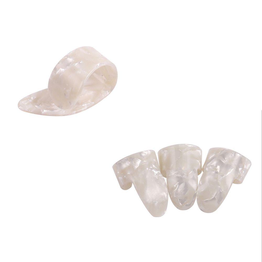 

1 Thumb + 3 Finger Sheath For Acoustic Fingerpick Guitar Plectrum Guitar Parts Guitar Picks белый