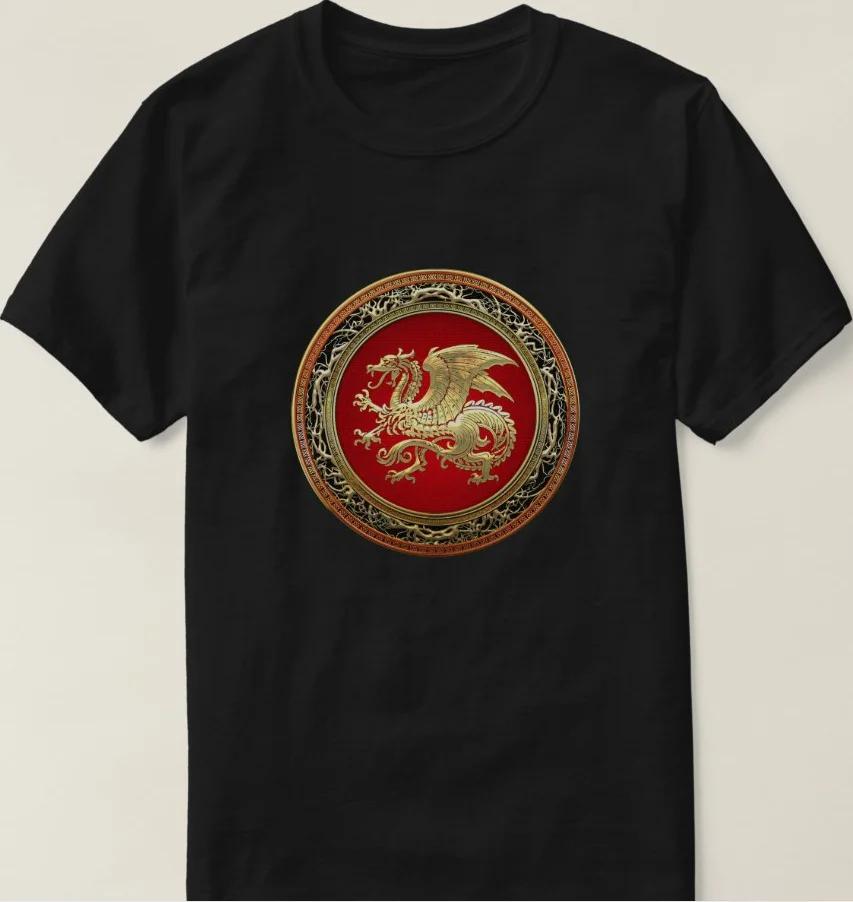 Icelandic Dragon Sacred Symbols Coat of Arms of Iceland T Shirt Short Sleeve 100 Cotton Casual Tshirts Loose Top Size S3XL