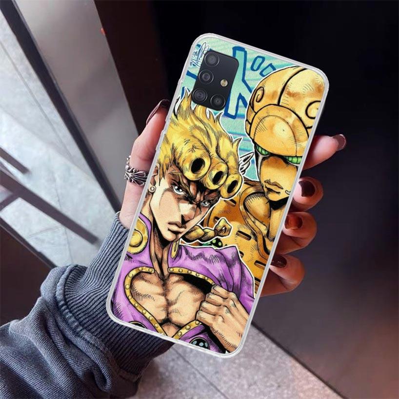 

JoJo Adventure Giorno Giovanna Phone Case For Samsung Galaxy A52 A51 A50S A32 A22 A12 A02S A72 A71 A31 A70 A30S Note 20 Ultra 10 Samsung Note 10 Plus