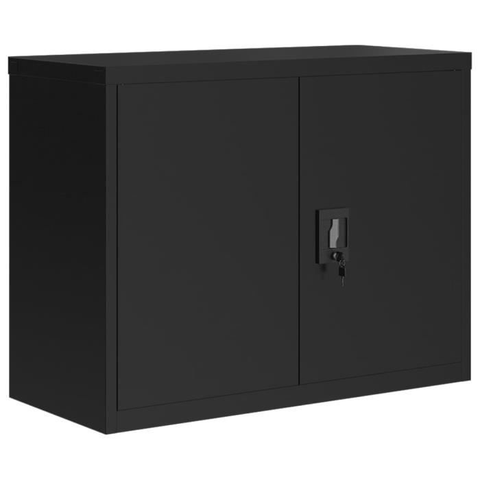 VidaXL Classeur noir 90x40x70 cm acier 339722