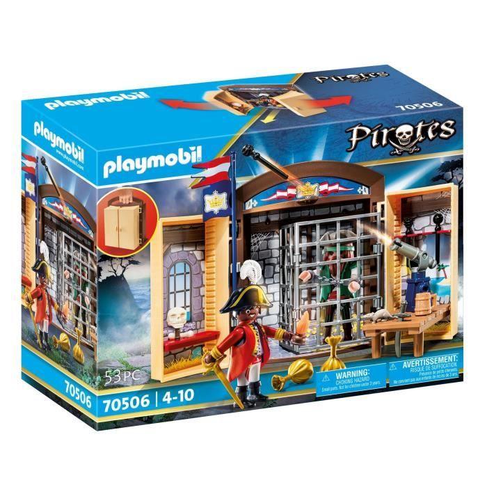 PLAYMOBIL - 70506 - Hrací krabice Pirátské dobrodružství - Obsahuje 2 figurky, 1 dělo a příslušenství