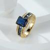WISH Crystal Blue Retro Fashion Ring for Women