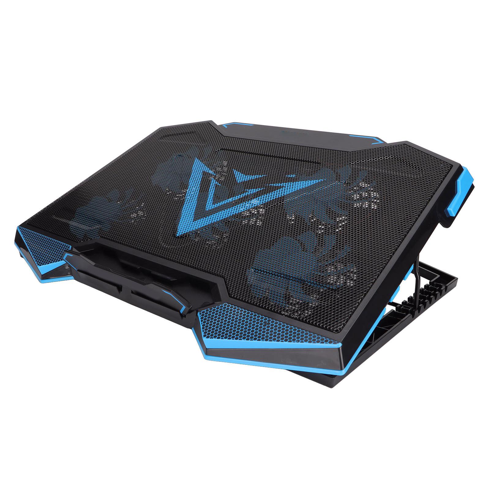 

Охлаждающая подставка для ноутбука с регулируемым углом наклона, пятью вентиляторами, мощным и глубоким рассеиванием тепла, тихим охладителем для ноутбука