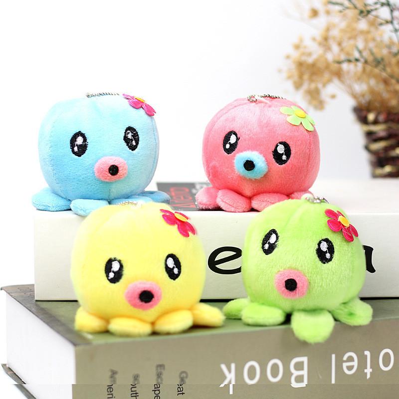 Adorable Octopus Plush Doll Keychain Cute Stuffed Animal Short Plush Toy For Bags