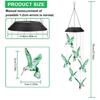 Solar Hummingbird Wind Chimes with Colorful LED Light Display for Home Party Yard Garden Christmas Decoration Ornament