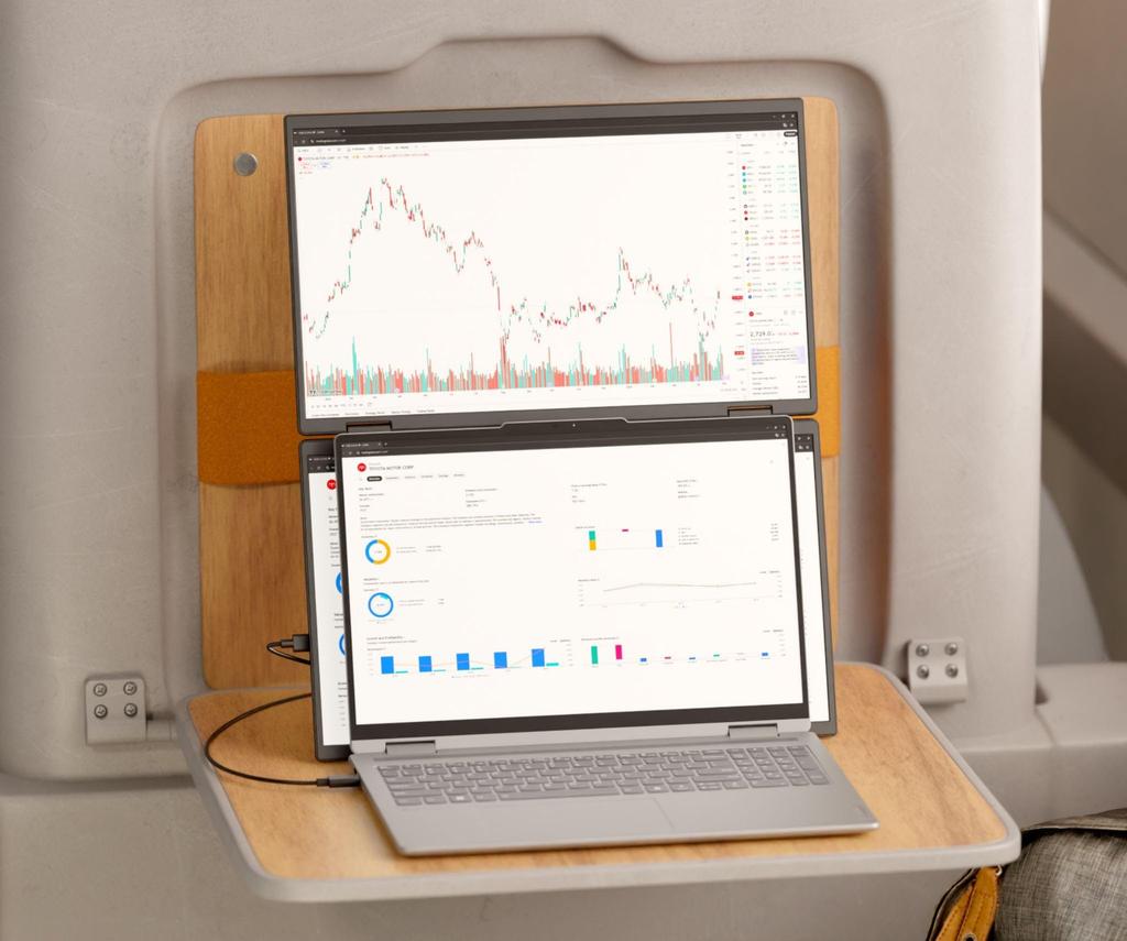 Refurbished JAPANNEXT Dual IPS Panel Mobile Monitor Full HD USB and Freestanding 15.6-inch JN-DMD-IPS156F, (1920x1080) Resolution, HDMI, Type-C,