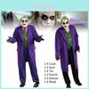 Fantasia Cosplay Batman Cavaleiro das Trevas Coringa Heath Ledger Para Halloween