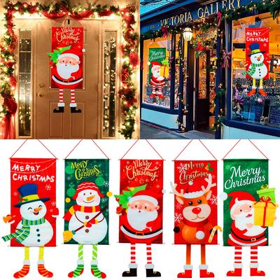 Vrolijk Kerstfeest Hangende Vlag Kerstversieringen Kerstboom Voor Huis Deur Kerstornamenten Kerstcadeaus Navidad Decor