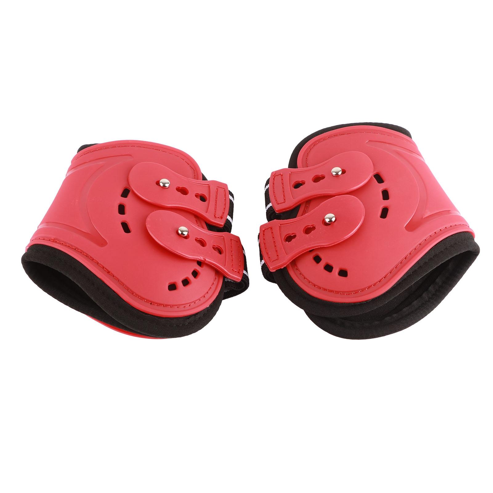 

Fetlock Horse Boots Lightweight Breathable Wearproof Horse Hind Leg Boots for Horse Accessories Red M Medium 31.5x15.75in