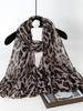 New Vintage Voile Scarf Leopard Print Hijab for Women Lightweight Sunscreen Head Wrap Beach Cover-Up Windproof Travel Scarf