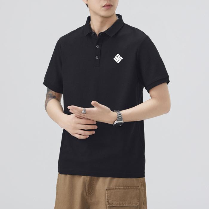 Summer Thin Three-dimensional Silicone Printed Short-sleeved POLO Shirt Men's T-shirt Top