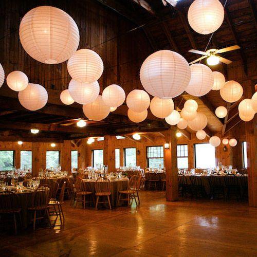 Round Paper Lantern 25 White 1 Piece