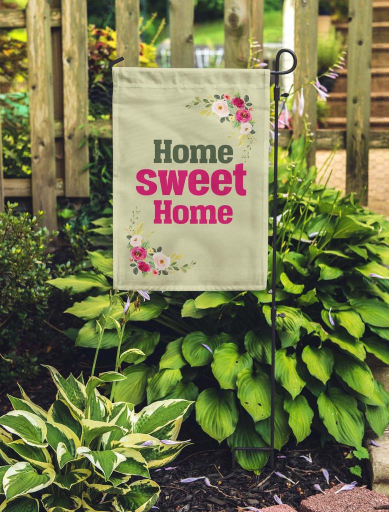 Printtoo Tan Home Sweet Home Garden Summer Camping  Flags  For Campers Double Sided Campsite  Flag  Outdoor