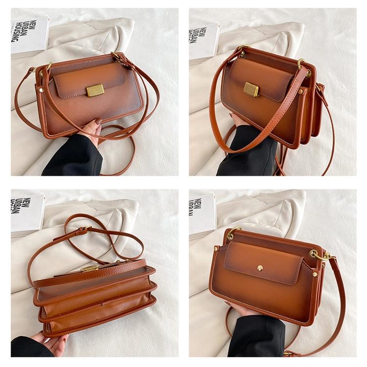IELGY Women's Textured Bag Cross-body Korean Small Satchel, One-shoulder Retro Underarm Bag